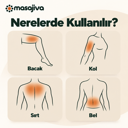 Kızıl Işıklı 8 Başlıklı Masaj Cihazı